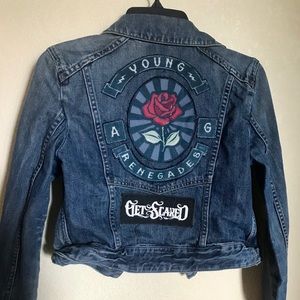 Young Renegade Rose Patch Denim Jacket